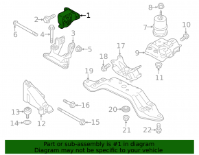 Engine mount central Subaru Legacy 15-19