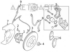Brake Disc Cover Front Right Nissan Altima 19-24