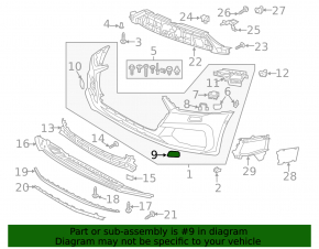 Right headlight washer cap for Audi A7 19-25 S-line