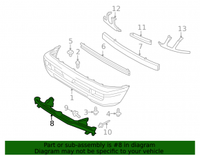 Lexus LX 03-07 front bumper reinforcement