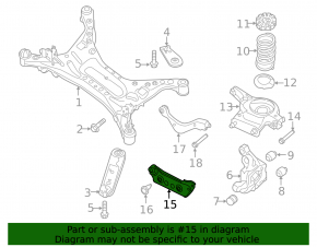 Rear right transverse control arm Nissan Maxima A36 16-23