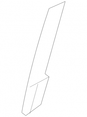 Mitsubishi Outlander 14-22 rear left door glass guide