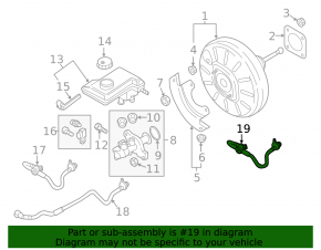 VW Jetta 19-26 vacuum booster sensor with tube
