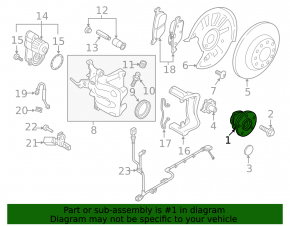 Rear left hub Volkswagen Taos 22-25