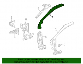 Roof pillar front right Toyota Camry v70 18-24