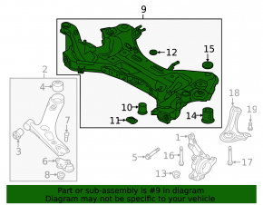 Front subframe for Kia Sportage 17-22 AWD