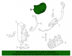Air conditioning pipe compressor-heater BMW F30 17-18 B46
