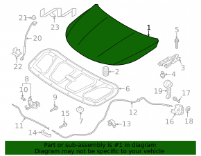 Kia Sorento 2021-2023 2.5 litre hood