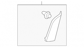 Side mirror plug front left Toyota Sienna 15-20