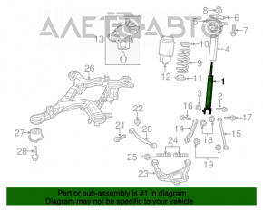 Rear left shock absorber Jeep Grand Cherokee WK2 11-15
