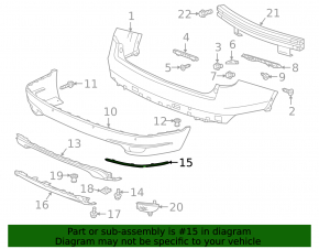Left rear bumper molding for Honda Pilot 19-22