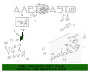 Door hinge upper front right Hyundai Tucson 16-21