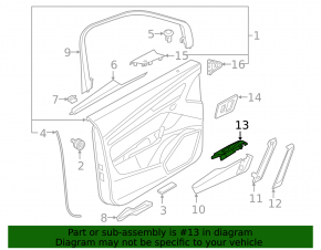 Audi Q5 80A 18-24 rear right window control trim panel, beige