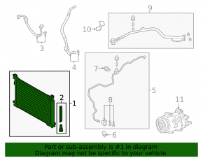 Air conditioner radiator condenser Lexus UX200 19-
