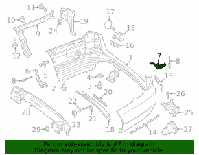 Rear bumper bracket right Mercedes W213 E 300/400/450/63 17-20