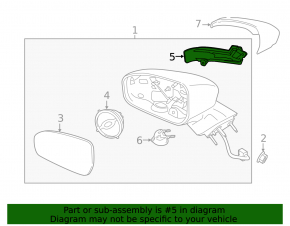 Turn signal mirror right Ford Fusion mk5 13-20