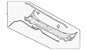 Windscreen wiper grille plastic Ford Fusion mk5 13-20