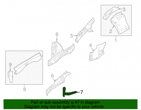 Front right eyepiece Nissan Pathfinder 13-20