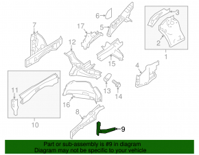 Front right eyepiece Nissan Pathfinder 13-20