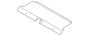 Front trunk floor for Ford Mustang mk6 15-23 coupe, gray