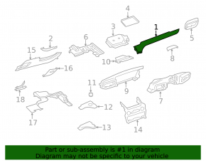 Front panel trim right Ford Explorer 20-23 under the tree, type 2
