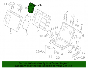 Lincoln Corsair 20-26 Black Rear Seat Armrest