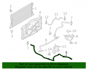 Cooling system hose left Ford Mustang Mach-E 21-23 RWD