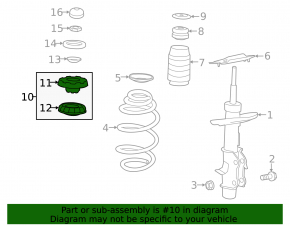 Front left shock absorber support for Chevrolet Camaro 10-15