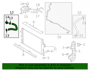 Cooling system hose Hyundai Ioniq 17-22 PHEV