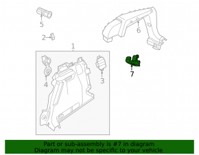 VW Taos 22-25 luggage rack hook