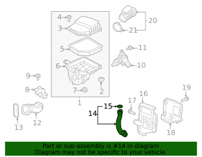 Air duct for filter Volvo XC60 18-23