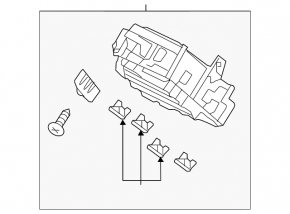 Honda Accord 13-17 hybrid under-dash fuse box, broken fasteners
