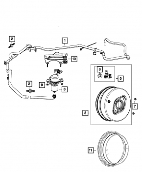 Vacuum Booster Dodge Durango 11-15