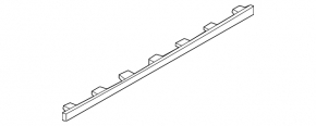 Rear bumper center molding for BMW 7 Series G70 2023-2025 with M Sport trim, cover & components, without M70, chrome, without 760i xDrive, cover & components, chrome