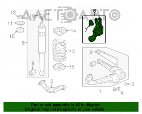 Honda Civic 4D 06-09 rear left axle with cover