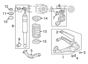 Honda Civic 4D 06-09 rear left axle with cover