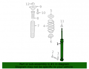 Rear shock absorber left Honda Civic X FC 16-21 2.0 EX with support