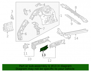 Front left side member nose bracket Lexus NX 22-26