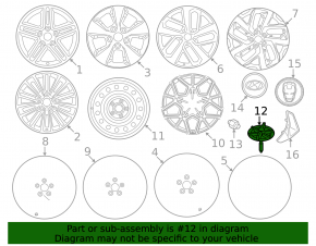 Spare Wheel Mount Hyundai Kona 18-23
