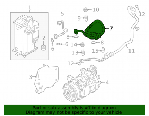 Air conditioning pipe compressor-heater BMW 7 G11 G12 16-19 B58