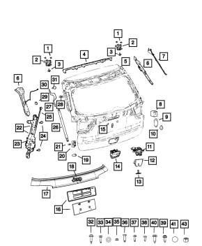 Jeep Compass 17-24 Electric Tailgate Lock