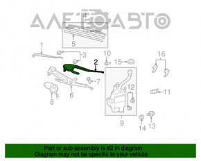 Left wiper arm Lexus RX300 RX330 RX350 RX400H 04-09