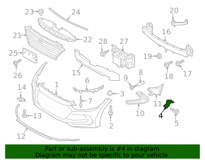 Front bumper mount right Hyundai Elantra AD 17-18 prerest