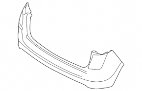 Rear bumper bare Hyundai Tucson 19-21 rest for parking sensors