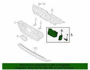 Radiator deflector blinds left Hyundai Ioniq 20-22 HEV, PHEV with motor