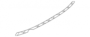 Rear bumper lip trim Audi A3 8V 15-16 S-line for 2 pipes
