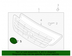 Lexus GX470 03-09 grille emblem