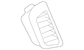 Air duct for central console, 2nd row of seats, left, Porsche Cayenne 958 11-14, chrome