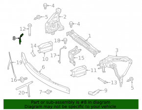 Right radiator bracket Mercedes E-class W212 10-16