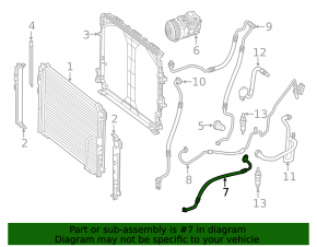 Air conditioning tube condenser-compressor Mercedes GLC 300 16-19